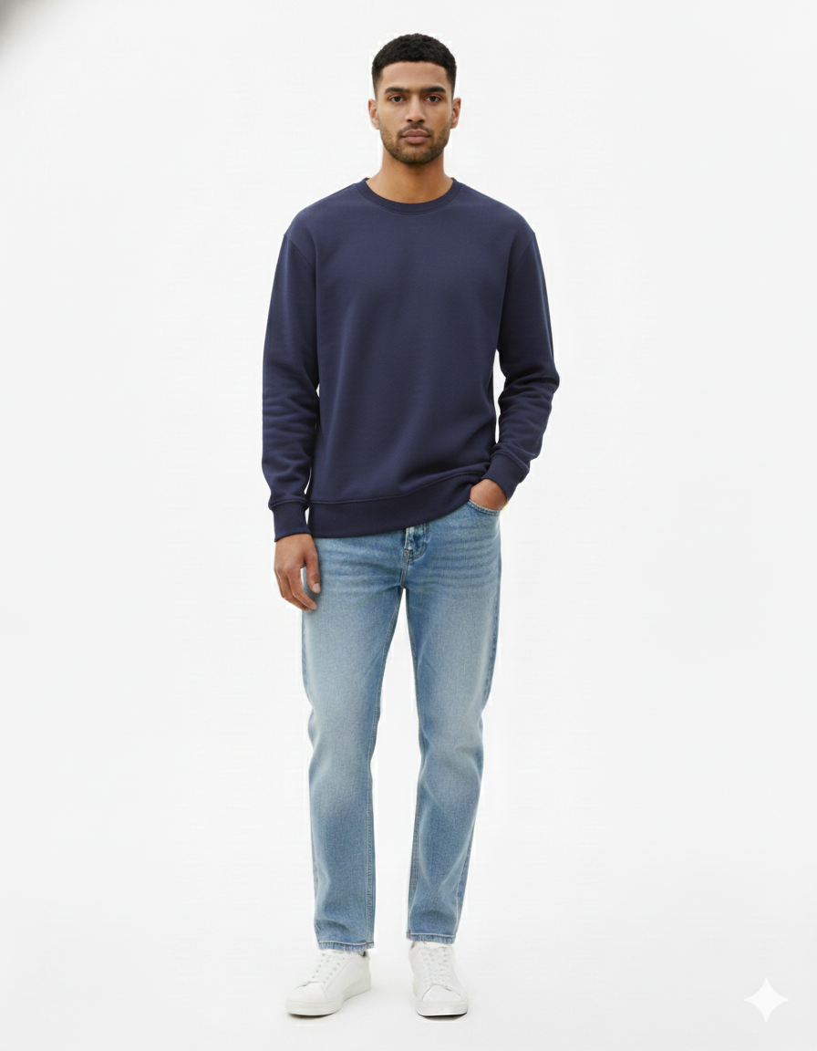 Black Relaxed Fit Sweatshirt