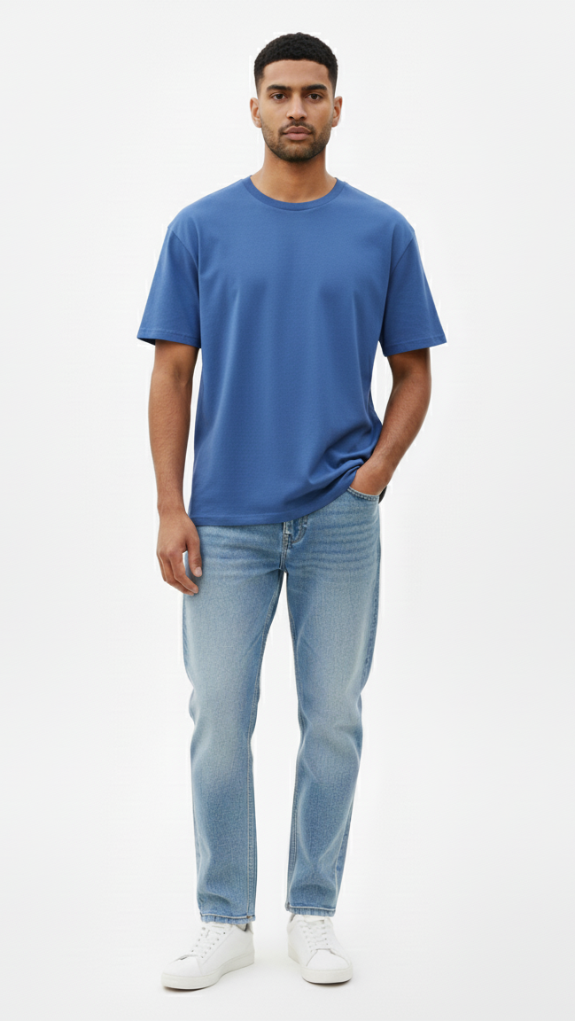 Black Regular Fit Half Sleeve T-Shirt