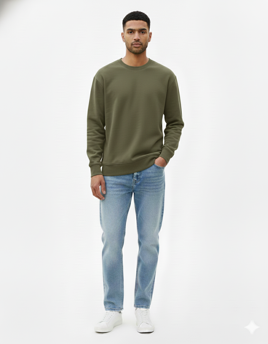 Black Relaxed Fit Sweatshirt