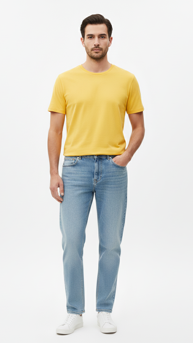 Black Regular Fit Half Sleeve T-Shirt