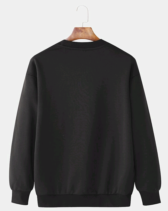 Black Relaxed Fit Sweatshirt